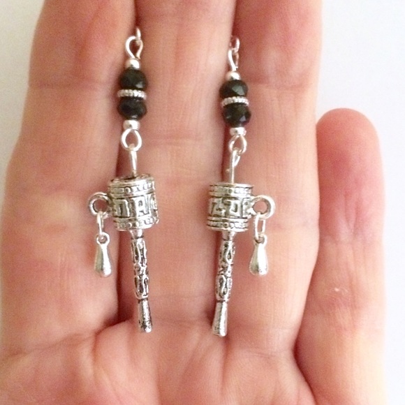 Jewelry - Prayer wheel earrings